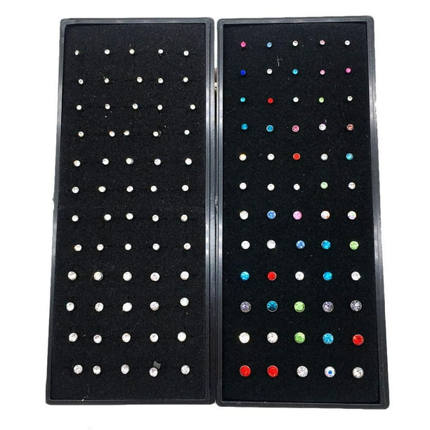 Anillos De Acero Inoxidable Para La Nariz Con Diamantes Piercing Pin Decoración Del Cuerpo Joyería Corporal Para Dama Y Mujer 1,5/2/2,5Mm 120 Uds. Inevent AP005743-00