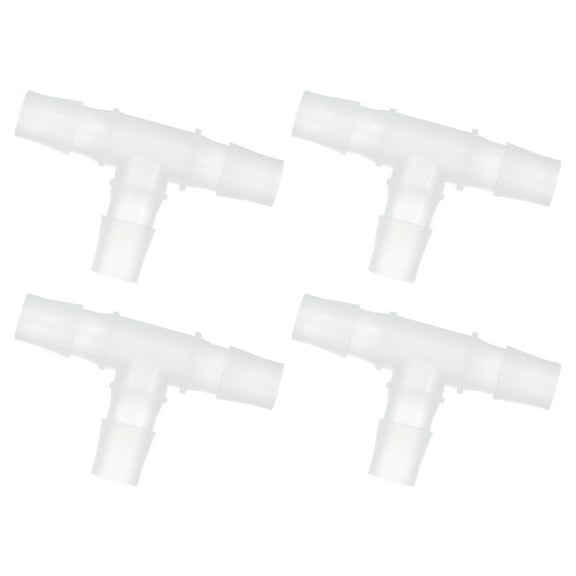 5/8" Hose Barb Fitting, 4 Pcs T Shaped 3 Way Plastic Equal Barbed Fitting