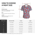 thumbnail image 4 of Uemuo Daisies Flowers Printed Women's Classic V-Neck T-Shirt - Soft, Breathable, Moisture-Wicking, Perfect for Casual, Office, Travel, and Everyday Wear-X-Large, 4 of 5