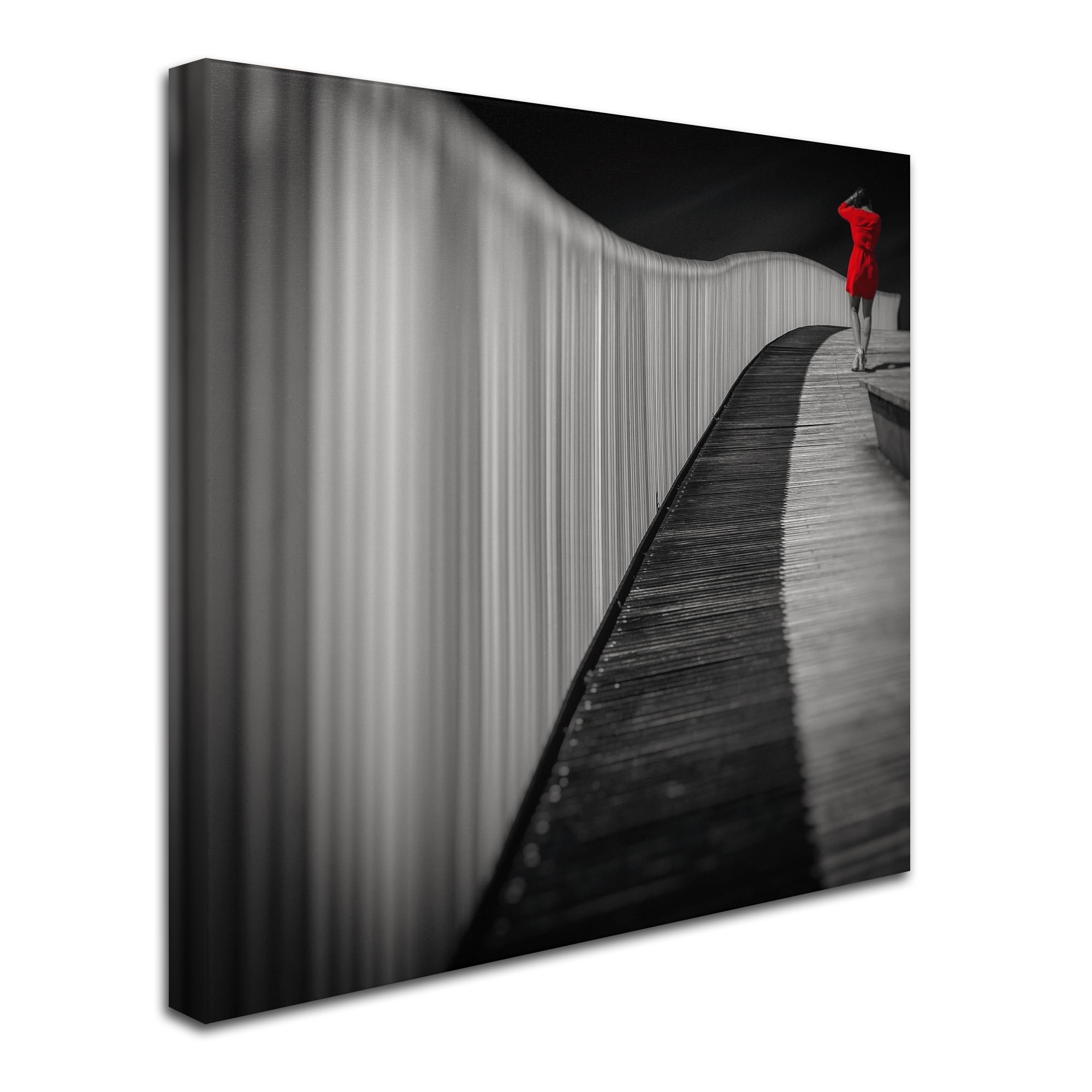 Marco Antonio Cobo 'Woman In Red' Canvas Art