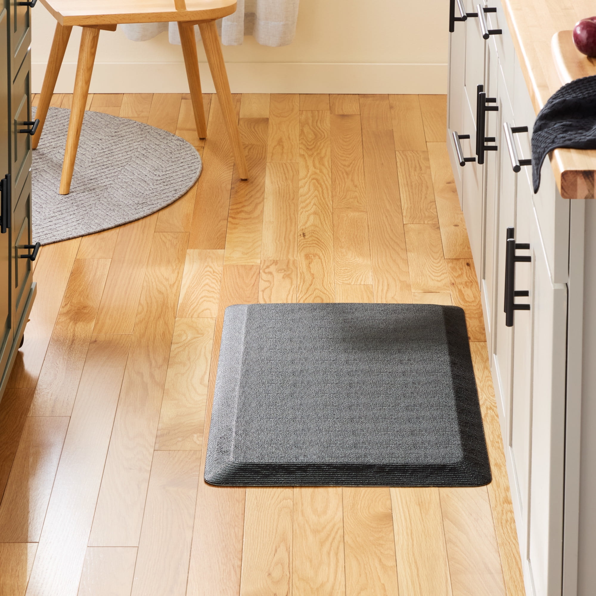 KITCHENAID Gourmet Series Kitchen Comfort Gel Mat, Woven Texture, Matte Black, 20"x39"