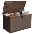 thumbnail image 1 of BeesClover Coffre de Terrasse en Résine de 130 Gallons, Coffre de Rangement Extérieur Imperméable avec Couvercle Verrouillable et Résistant aux UV, Contenant de Rangement pour Coussins de Mobilier de Patio pour Jardin, Cour Arrière, au Bord de la Piscine, 1 of 8