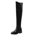 thumbnail image 2 of Tawop Ladies Boots Knee High Low Heel Winter Fall Black Boots, 2 of 9