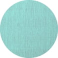 thumbnail image 1 of Ahgly Company Indoor Round Abstract Turquoise Blue Contemporary Area Rugs, 7' Round, 1 of 4