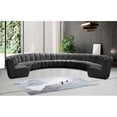 thumbnail image 2 of Maklaine 9-Piece Contemporary Velvet Modular Sectional in Gray, 2 of 4