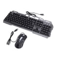 thumbnail image 1 of USB Wired Keyboard and Mouse Set, Wired Keyboard and Mouse Set Ergonomic 104 Keys Precise Control Aluminum Alloy 1200DPI  for Desktop, 1 of 7
