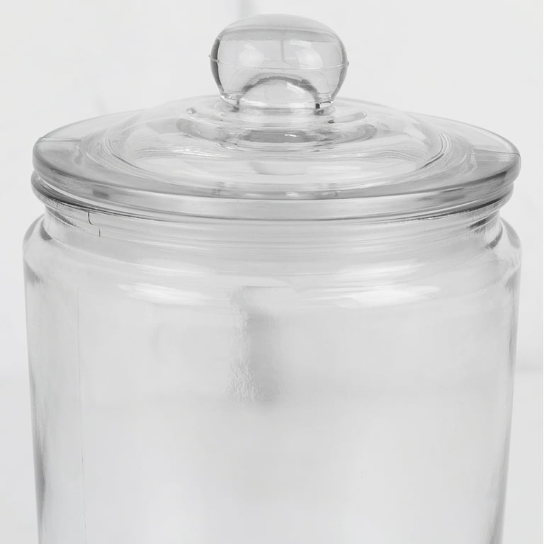 Home Basics Tea Time Glass Jar with Flip Top Lid, Clear, 67.6 oz.