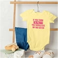 thumbnail image 4 of Pretty See Big Sister Siblings Bodysuit Jumper Girls Infant Baby Brisco Brands 12M, 4 of 6
