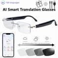 thumbnail image 6 of AI Smart Glasses: Real-Time Translation for 164 Languages, AI Chat, Hi-Fi Sound, Photochromic Lenses & Metal Frame, 6 of 13