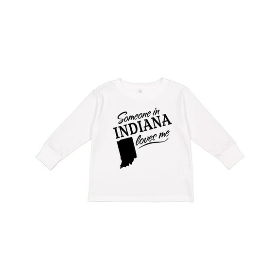 Inktastic Someone in Indiana Loves Me Boys or Girls Long Sleeve Toddler T-Shirt