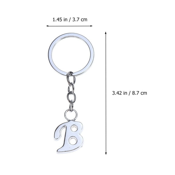 LOLIPPYY initial keyring Alphabet Keychain Zinc Alloy 1Set Attach Keys Giving