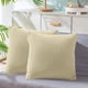 thumbnail image 5 of Funda de almohada cuadrada con cómodas rayas decorativas de grano de maíz y pana suave, 5 of 5