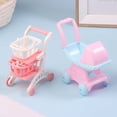 thumbnail image 6 of 1/12 Dollhouse Simulation Mini Supermarket Shopping Cart Baby Trolley Shopping Basket Model Dollhouse Decoration Accessories, 6 of 15