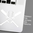 thumbnail image 4 of Baseball Skull and Bats Vinyl Decal Sticker | Cars Trucks Vans Walls Laptops Cups | White | 7 X 5.5 inches | KCD996, 4 of 5