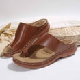 thumbnail image 6 of Daolelai Women's Summer Fashion Solid Color Clip-Toe Massage Insole Beach Sandals Casual Slippers, 6 of 9