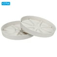 thumbnail image 3 of Uxcell 6 Inch Plant Saucers Tray, Durable Plastic Round Flower Pot Drip Tray, White 2Pcs, White 10.5 Inch, 3 of 5