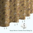 thumbnail image 6 of Brown Christmas Pattern Shower Curtain 72"x72" ,Bathroom Decorative Shower Curtains Set with 12 Hooks,Modern Waterproof Washable Shower Curtain, 6 of 6