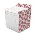 thumbnail image 2 of Almond Blossom Washer Cover, Cherry Blossom Pattern with Foliage Leaves Oriental Flowers, Suitable for Dryer and Washing Machine, 29" x 28" x 40", Pink Green and White, by Ambesonne, 2 of 3