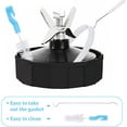 thumbnail image 4 of 10 Pack Blender Sealing Gaskets with Cleaning Brushes Kit 3.4inch/8.6cm Rubber Gaskets Replacement with 2pcs Hook and 2pcs Brush for Kitchen Blender, 4 of 6
