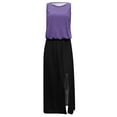 thumbnail image 3 of UPPADA Womens Sleeveless Tank Dress Summer Boho Flowy Sundress Pleated Crewneck Maxi Dresses Evening Wedding Dresseses with Pockets Purple,S, 3 of 5
