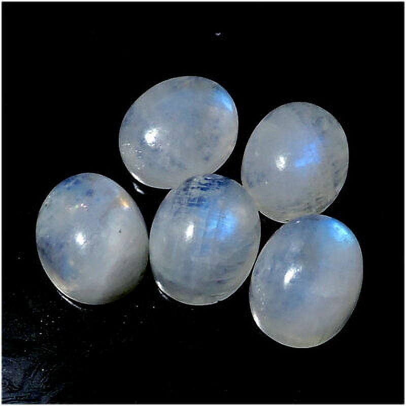 28.00Cts. Wholesale Lot Blue Flashy White Rainbow Oval Jewelry Making A24-512
