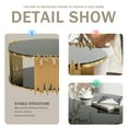 thumbnail image 7 of FaFaSoGoodFa Curved Glass and Stainless Steel Coffee Table, Art Deco Style, Black, 7 of 7