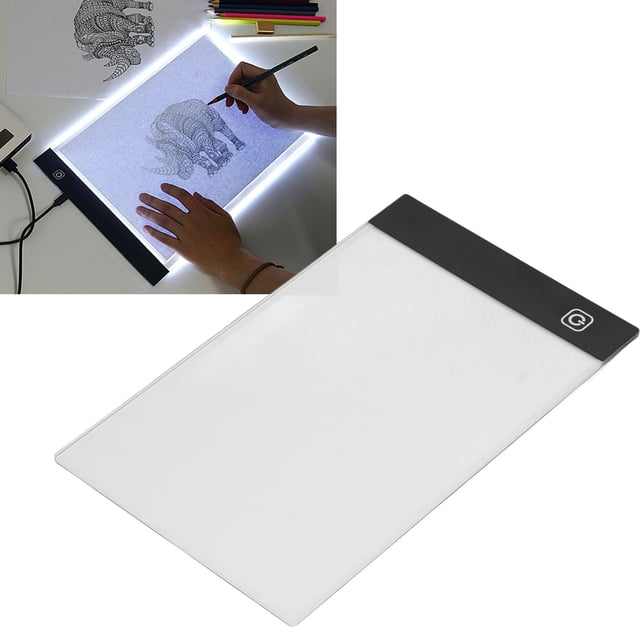 LED Drawing Copy Board, USB Powered 3 Levels Dimming A5 Tracing Light Box for Calligraphy for Scrapbooking