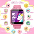 thumbnail image 6 of SZBXD Kids Game Smart Watch for Boys Girls,Smart Wristwatch for Kids with 24 Games 5 Language 3 Alarms 2 Cameras Music Torch Pedometer Calendar,Best Gifts for Children(Pink), 6 of 7