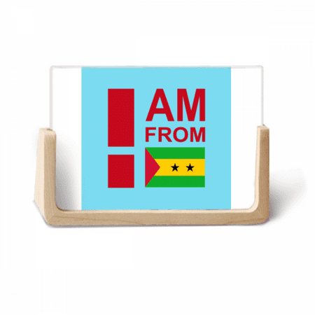 I Am From Sao Tome Principe Photo Wooden Photo Frame Tabletop Display