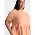 thumbnail image 3 of Terra & Sky Women’s Plus Babydoll Dress, Sizes 0X-5X, 3 of 4