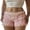 Orange, variant on Women Summer Low Waist Floral Lace Shorts Casual Ruffled Elastic Waist Short Pants for Beach Nightclub Streetwear Bar