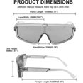 thumbnail image 4 of Retro Aviator Square Sunglasses Sport Siamese S Goggles For Men Women B2722, 4 of 5