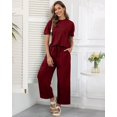 thumbnail image 4 of Shiqi-Ensemble d'Été 2 Pcs pour Femmes 2025 Hauts à Manches Courtes Pantalon Court Large Ensemble Décontracté, 4 of 4