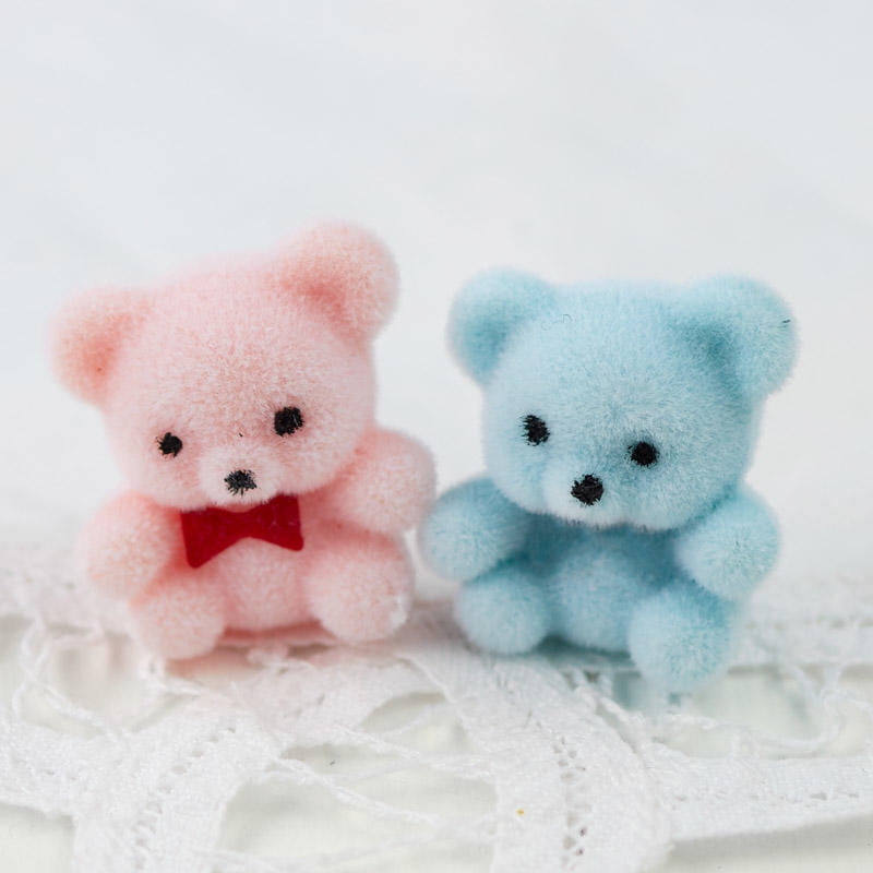 blue with pink teddy bear
