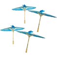thumbnail image 3 of TJ Global PACK OF 4 Japanese Chinese Kids Size 22" Umbrella Parasol For Wedding Parties, Photography, Costumes, Cosplay, Decoration And Other Events - 4 Umbrellas (Light Blue), 3 of 3