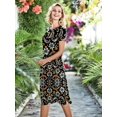 thumbnail image 3 of Vestido casual Simier Fariry Summer Manga Corta Negro XXL, 3 of 4