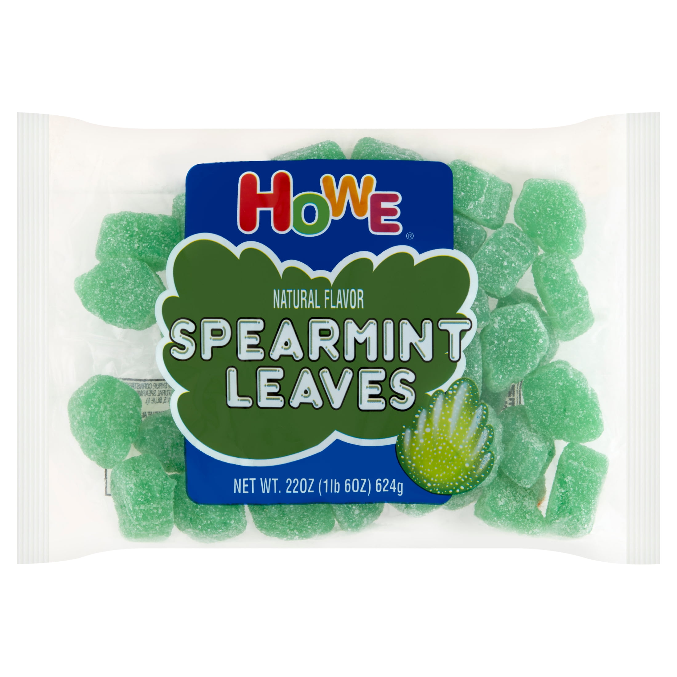 (3 pack) Howe Spearmint Leaves Mint Candy, 22 oz, Bag