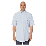 Polo Ralph Lauren Blue Striped Seersucker Shirt, Size XLT