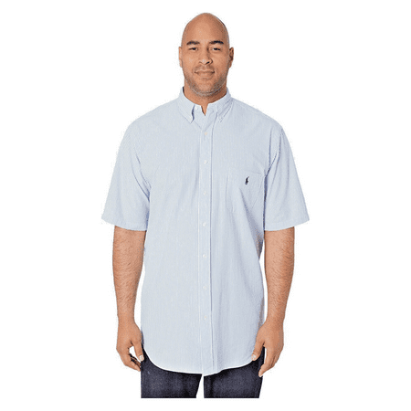 Polo Ralph Lauren Blue Striped Seersucker Shirt, Size XLT