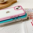 thumbnail image 2 of Case for iPhone 13 6.1 Inch, Clear Soft Silicone Bumper Protective Retro Color Transparent Shockproof Slim Phone Case Cover for iPhone 13 6.1 Inch - Pink, 2 of 4