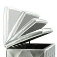thumbnail image 3 of AC Pacific Silver Crystal Tufted Storage Bench, 3 of 8