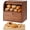 Brown, variant on Wooden Bread Box for Kitchen Countertop, Roll Top Breadbox, Black | Large Double Layer Pantry Container, Solid with Board, Homemade Sourdough Bin Cabinet,