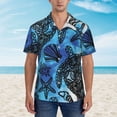 thumbnail image 4 of Bixox Men's Hawaiian Shirts Men's Turtle Print Short-Sleeve Shirt-Small, 4 of 8