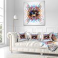thumbnail image 3 of Designart Magic Eye with Flowers - Animal Throw Pillow - 18x18, 3 of 5