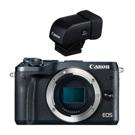 Canon EOS M6 24MP Mirrorless Digital Camera (Body Only), Full HD Video, Black - With EVF-DC1 Electronic