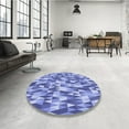 thumbnail image 4 of Ahgly Company Machine Washable Indoor Rectangle Transitional Jeans Blue Area Rugs, 4' x 6', 4 of 7