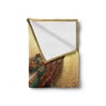 thumbnail image 2 of Maritime Soft Flannel Fleece Throw Blanket, Aerial Shot Photo of Big Industrial Container Ship on Calm Ocean at Sunrise, Cozy Plush for Indoor and Outdoor Use, 60" x 80", Multicolor, by Ambesonne, 2 of 6