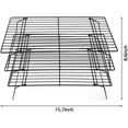 thumbnail image 2 of Casewin 3 Tier Cooling Rack Stackable Rectangular Cooling Racks 3-Tier Stainless Steel Wire Rack Oven Dessert Cooling Rack Non-Stick Stackable Baking Wire Racks for Biscuits,Cakes & Pastries, 2 of 7