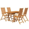 thumbnail image 2 of vidaXL 5 Piece Patio Dining Set Solid Wood Acacia, 2 of 9