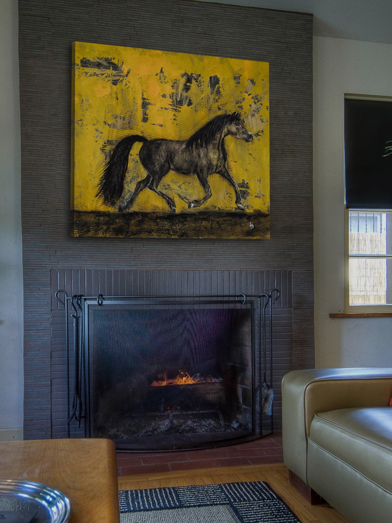 "Barnaby Australian Stock Horse" Painting Print on Wrapped Canvas